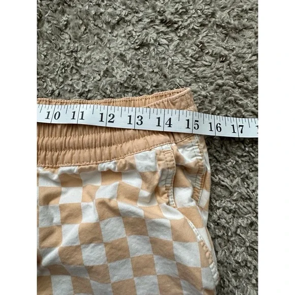 Vans Mens Shorts Range Checkered Drawstring Waist Skater Orange Size Small - Picture 4 of 6